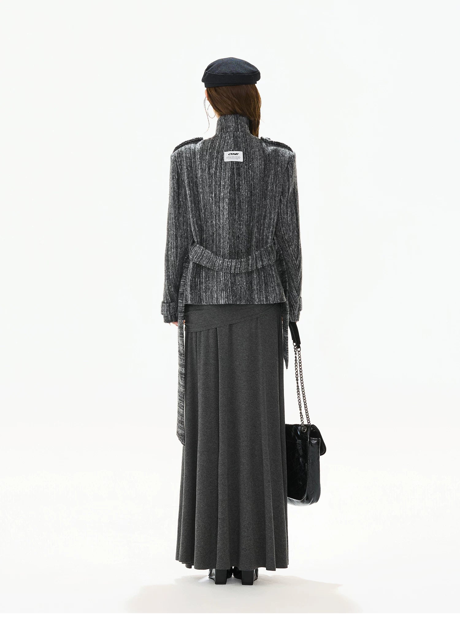 Double-Breasted Belted Wool-Blend Jacket