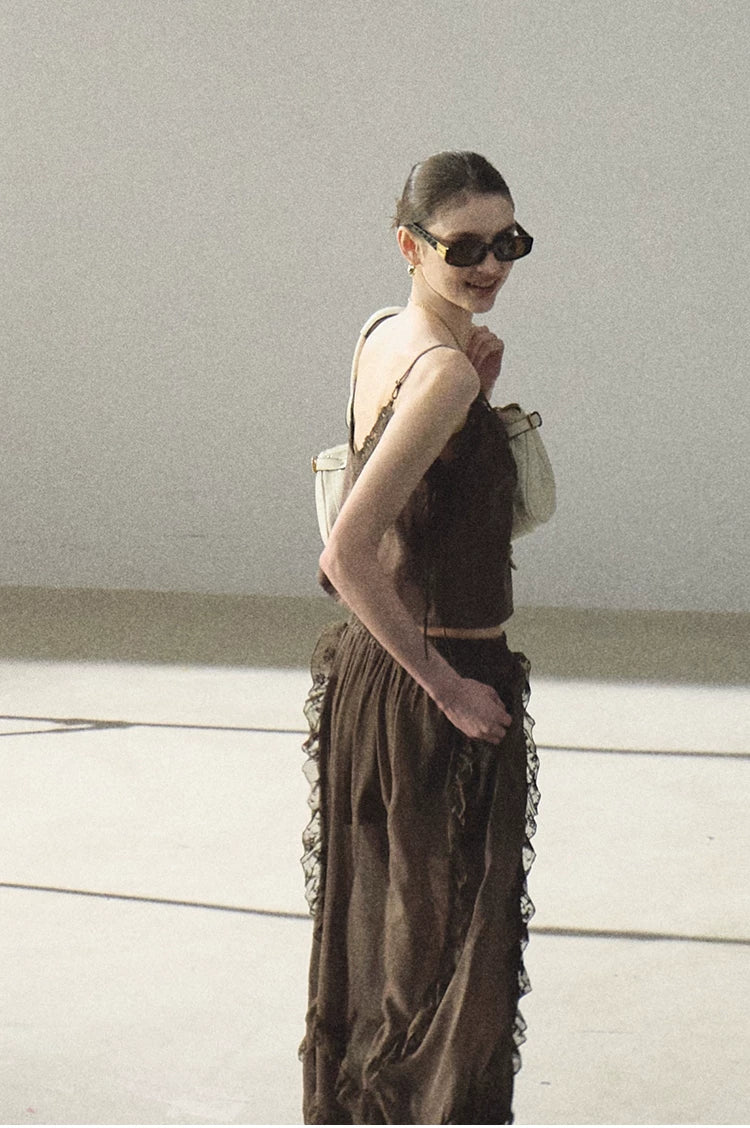 Lyocell Linen Camisole &amp; Relaxed Trousers Set