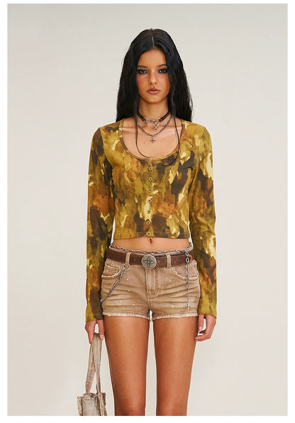 Hurricane Faded Fitted Cardigan