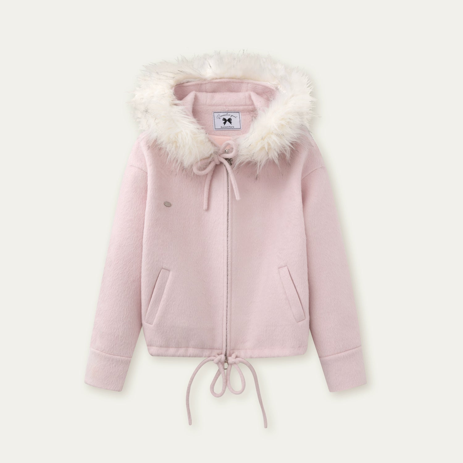 Rose Hooded Wool-Blend Jacket