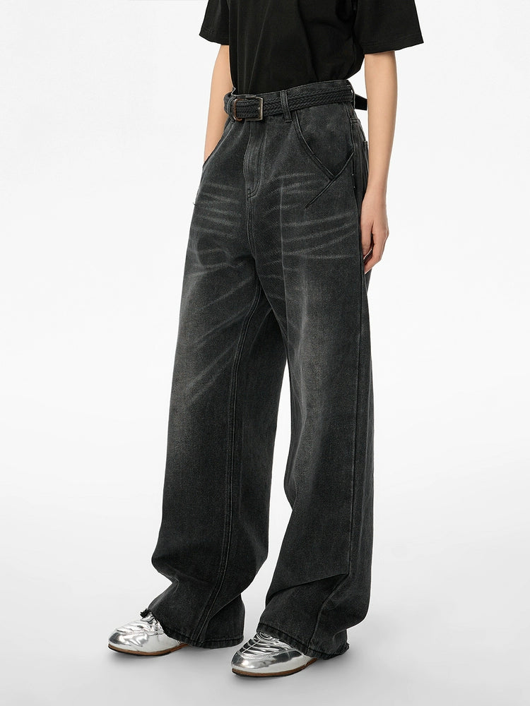 Black Washed Jeans - CHINASQUAD