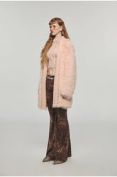 Mink Fur Coat with Tank Top Two-Piece Set - CHINASQUAD