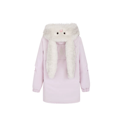 Faux Fur Collar Parka Down Coat