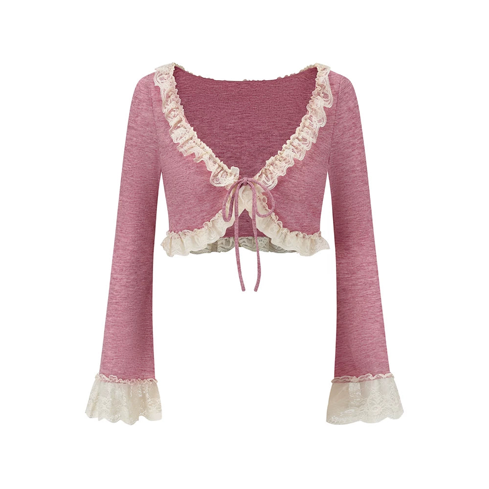 Rose Petite Florist Knit Dress &amp; Cardigan Set