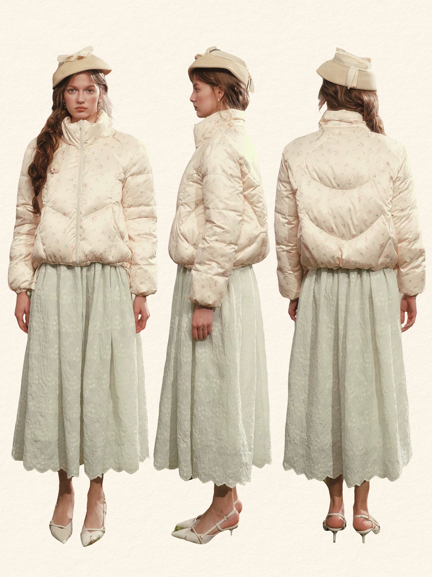 French Cropped Down Puffer Jacket