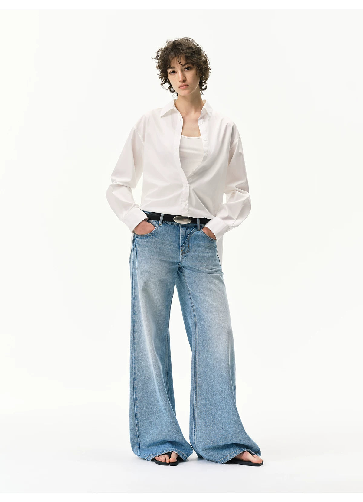 Lyocell Layered Two-Piece Shirt