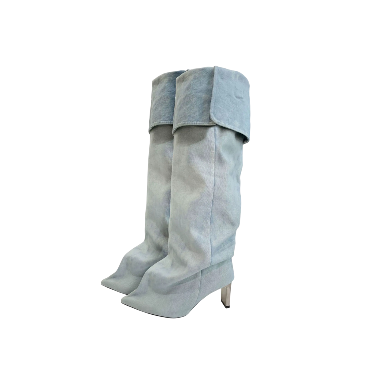Slouch-Stiefel mit spitzer Zehenpartie