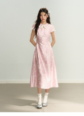 Pink Cheongsam Dress - CHINASQUAD