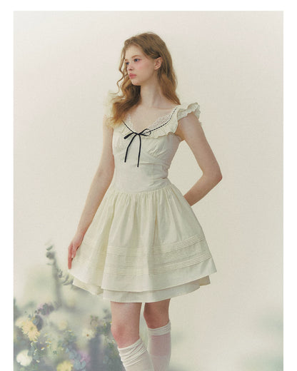 Seine Girl Ruffle Sleeve Dress