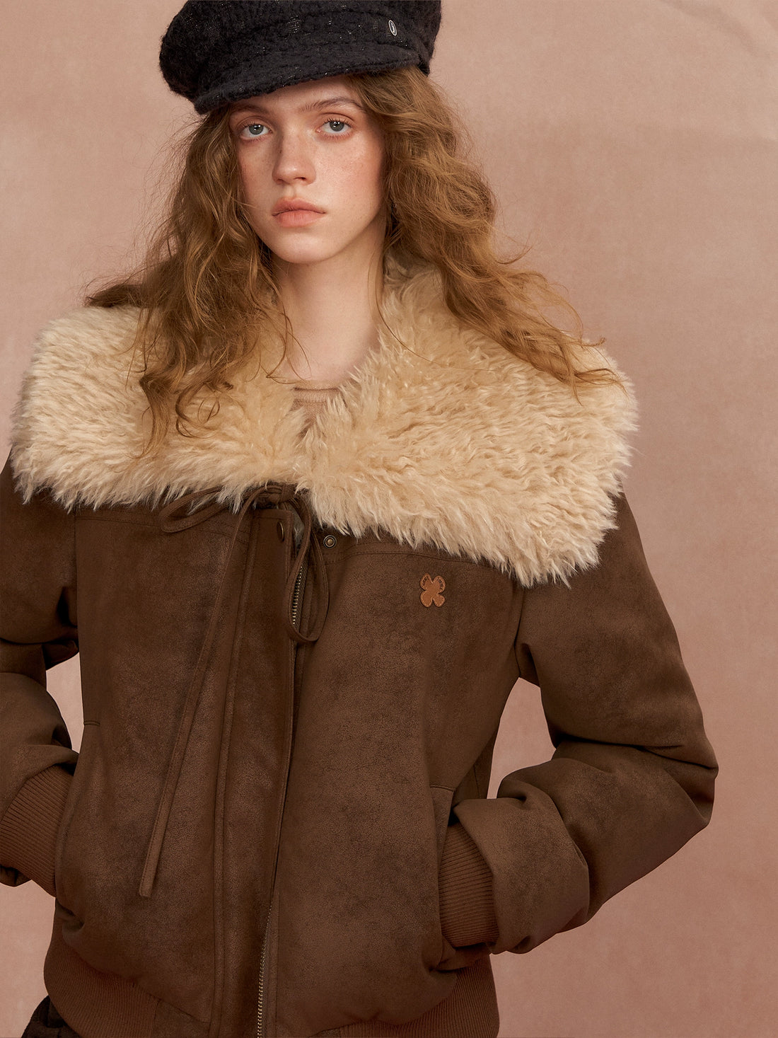 SOMESOWE Sailor Faux Leather Down Jacket – view 4