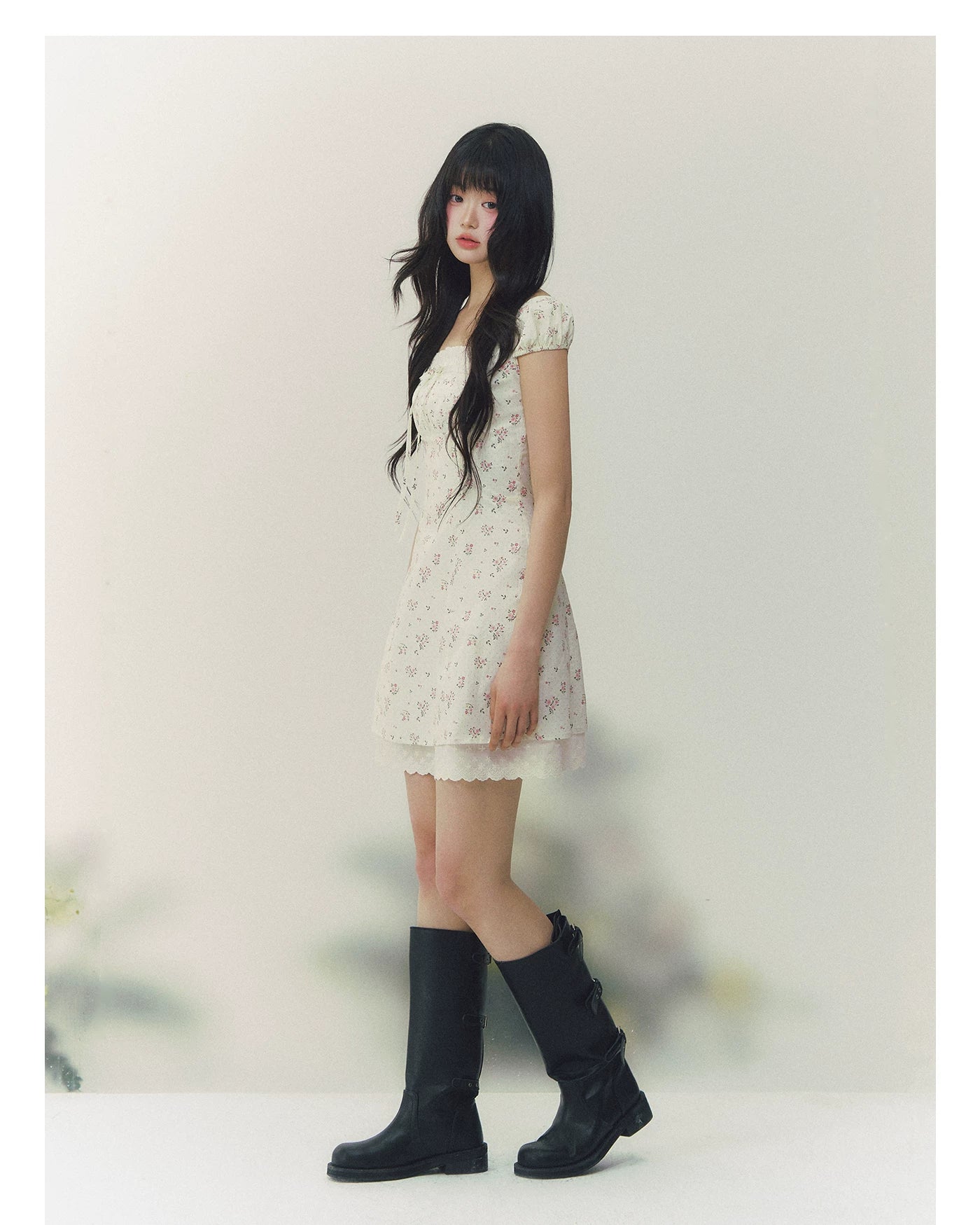 Summer Tale Floral Polka Dot A-Line Dress