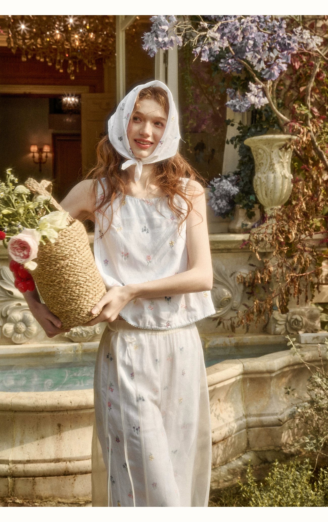 Botanical Linen Embroidered Set