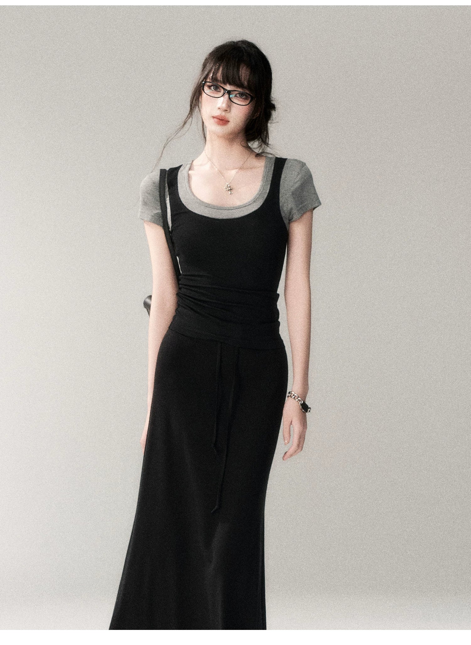 Contrast Trim Fitted Short Sleeve Tee