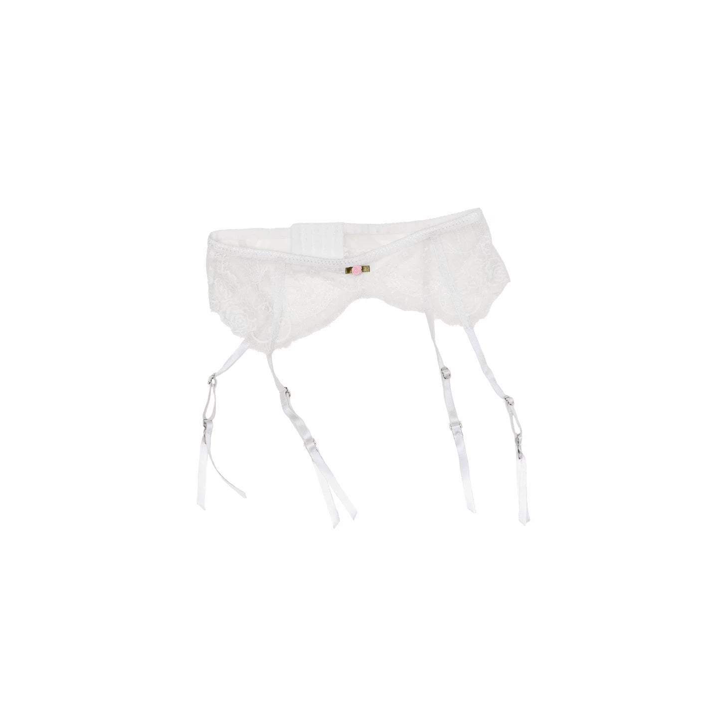 Sheer Lace Low-Rise Garter Belt