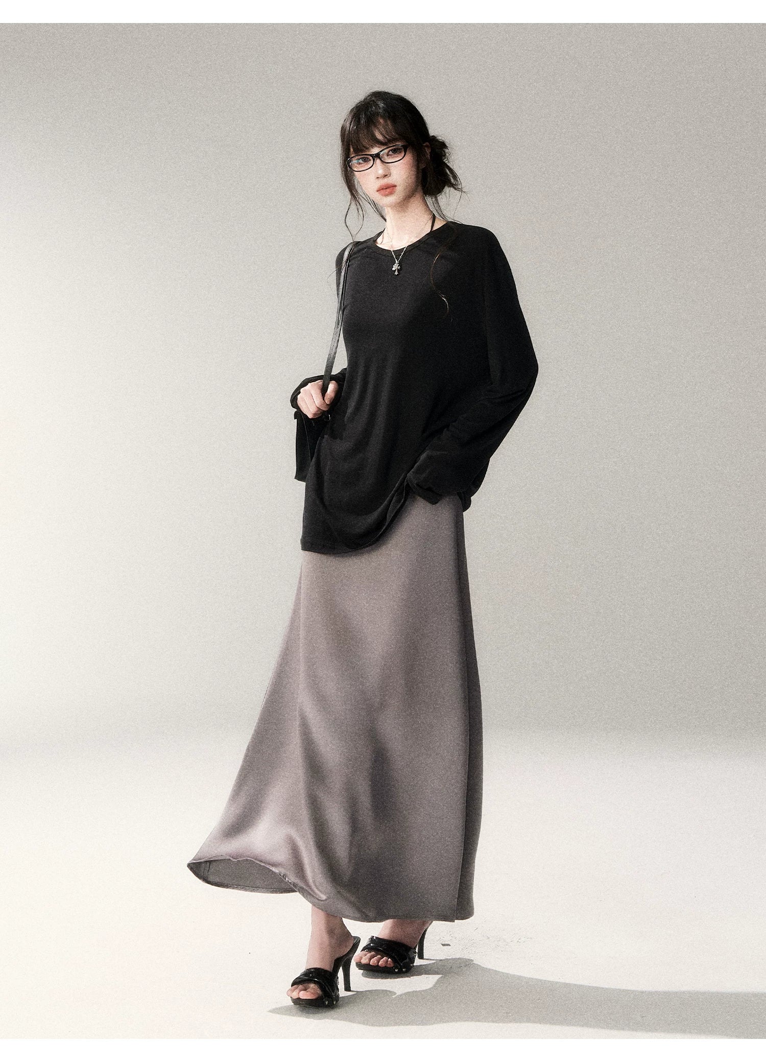 Luxe Lyocell Linen Relaxed Long Sleeve Tee