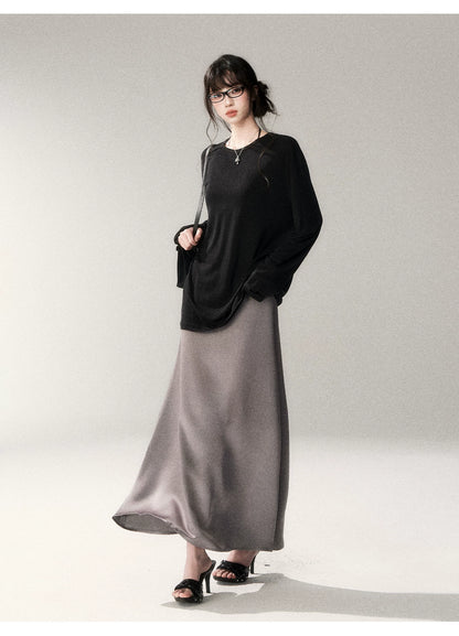 Luxe Lyocell Linen Relaxed Long Sleeve Tee