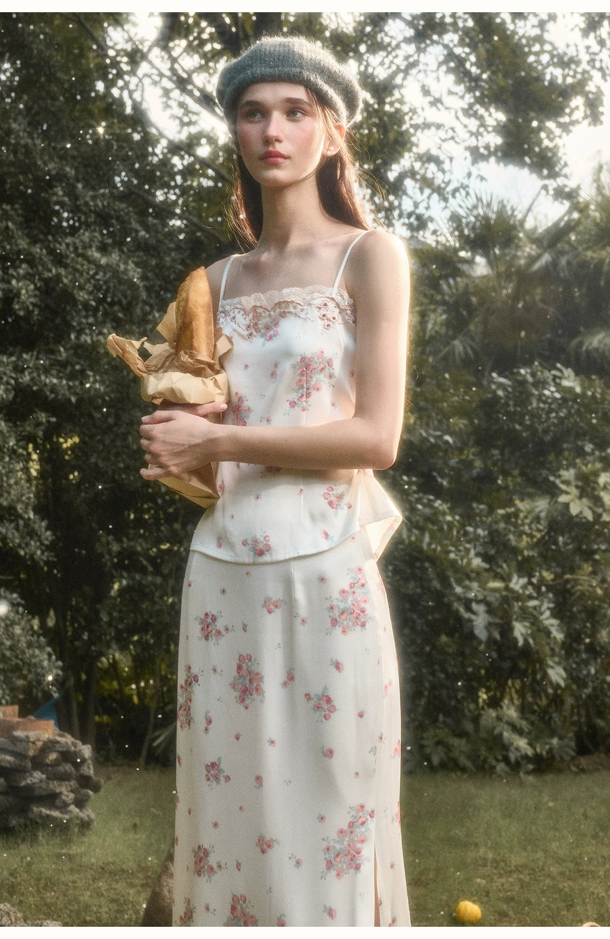 Cosagach Pearl Satin Embroidered Camisole