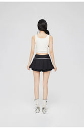 Lace-Paneled Skirt - CHINASQUAD