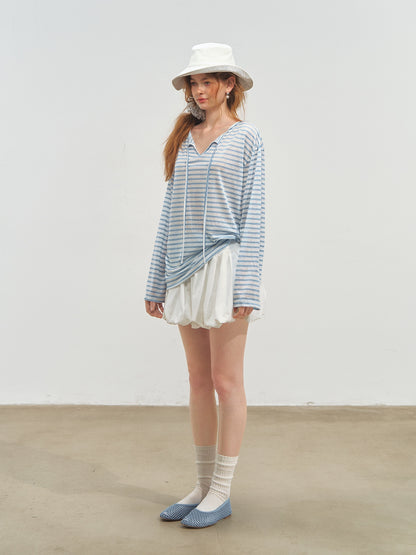 White Ballet-style Puff Midi Skirt - CHINASQUAD