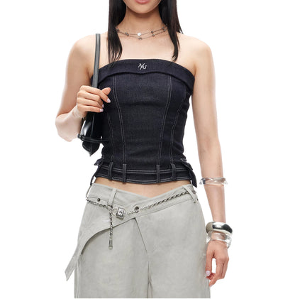 Raw Denim Blue Bandeau