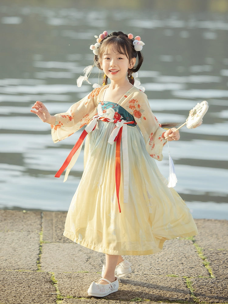 &quot;长命缕·龙女&quot; Modern-style Hanfu Dress for Kids