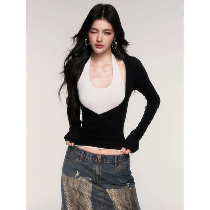 Layered Long-Sleeve Slim-Fit T-Shirt Set