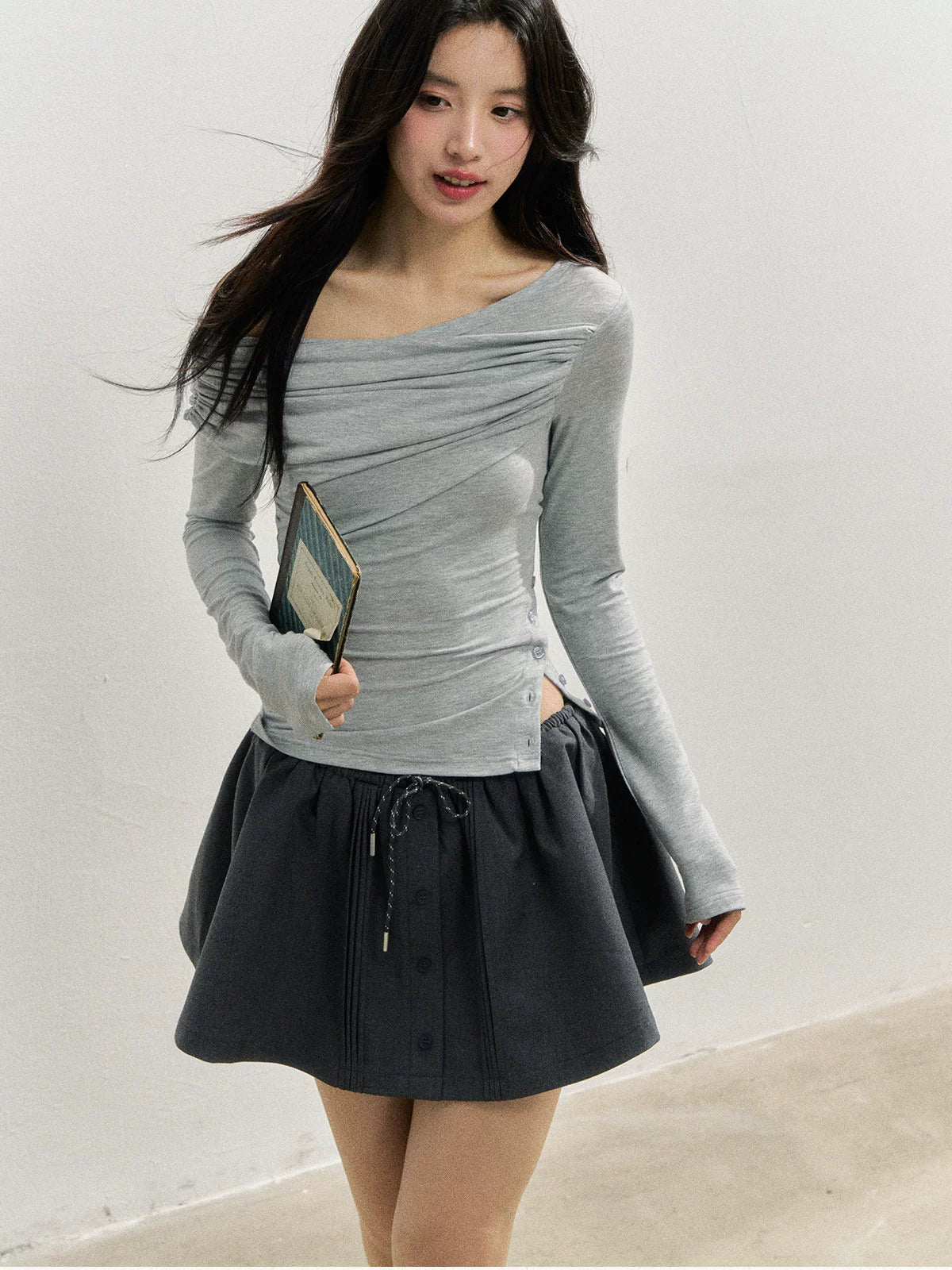 Romantic College Two-piece Mini Skirt - CHINASQUAD