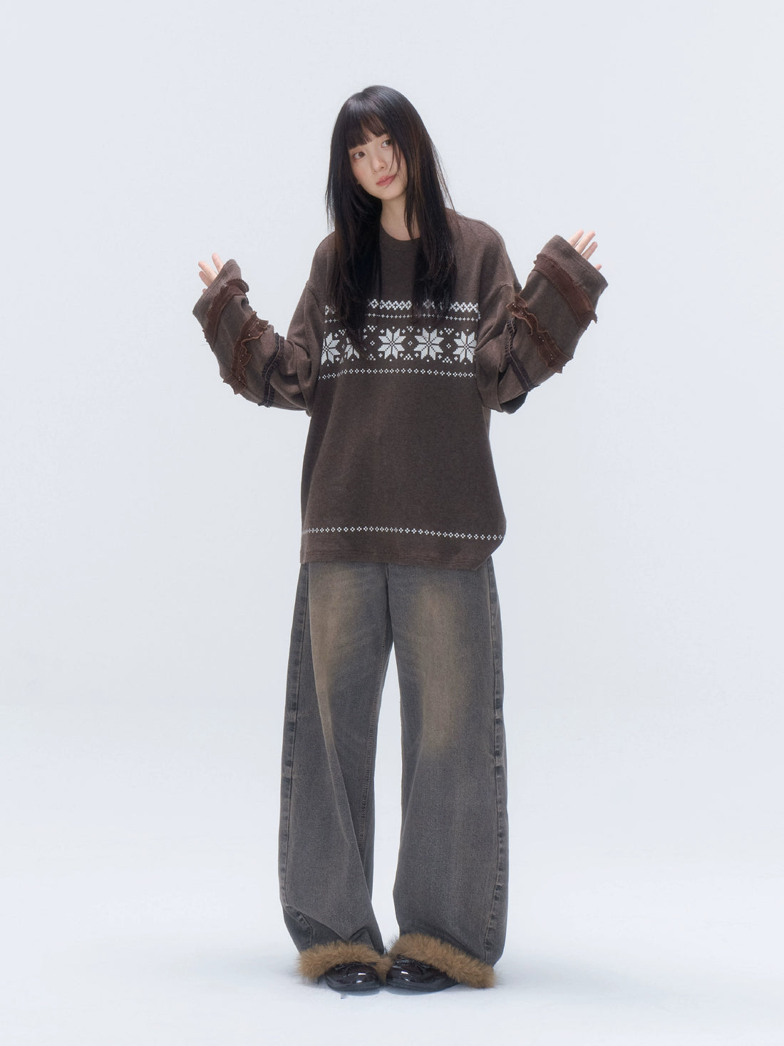 Layered Lace-Trim Long-Sleeve T-Shirt