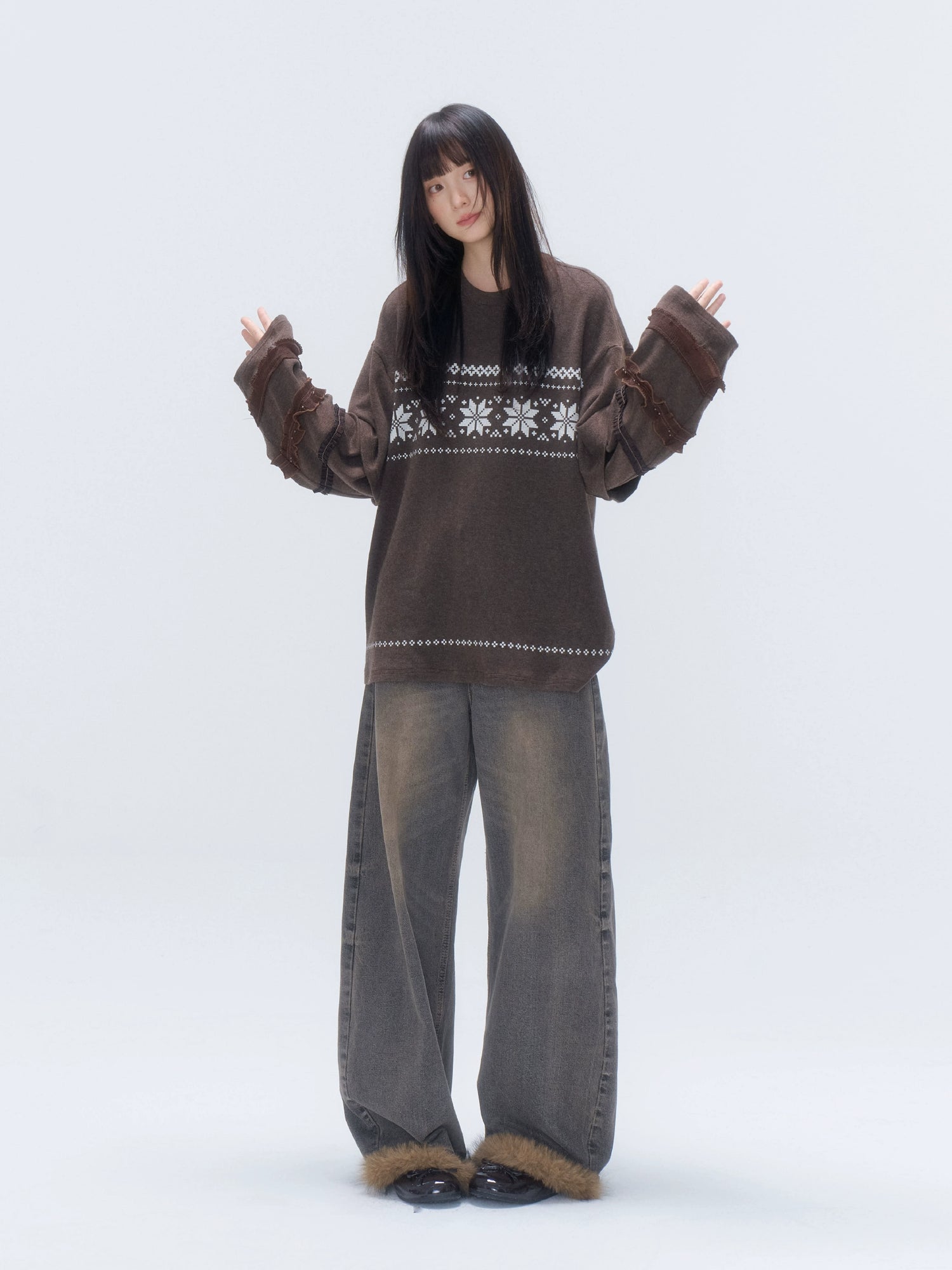 Layered Lace-Trim Long-Sleeve T-Shirt