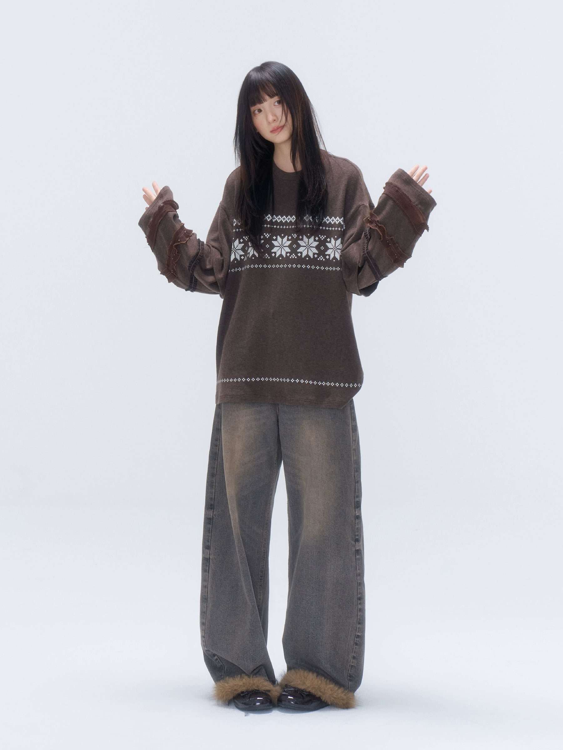 Layered Lace-Trim Long-Sleeve T-Shirt