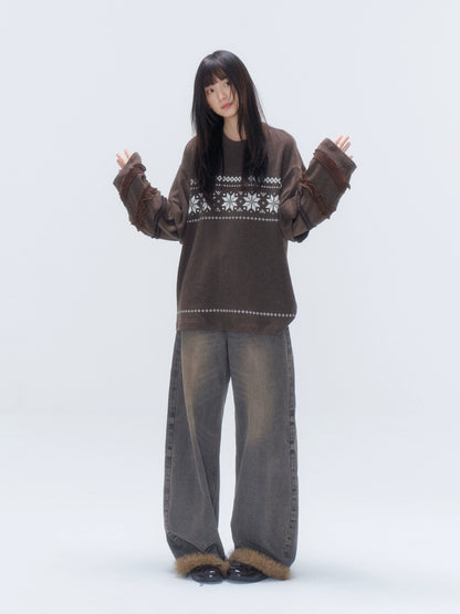 Layered Lace-Trim Long-Sleeve T-Shirt