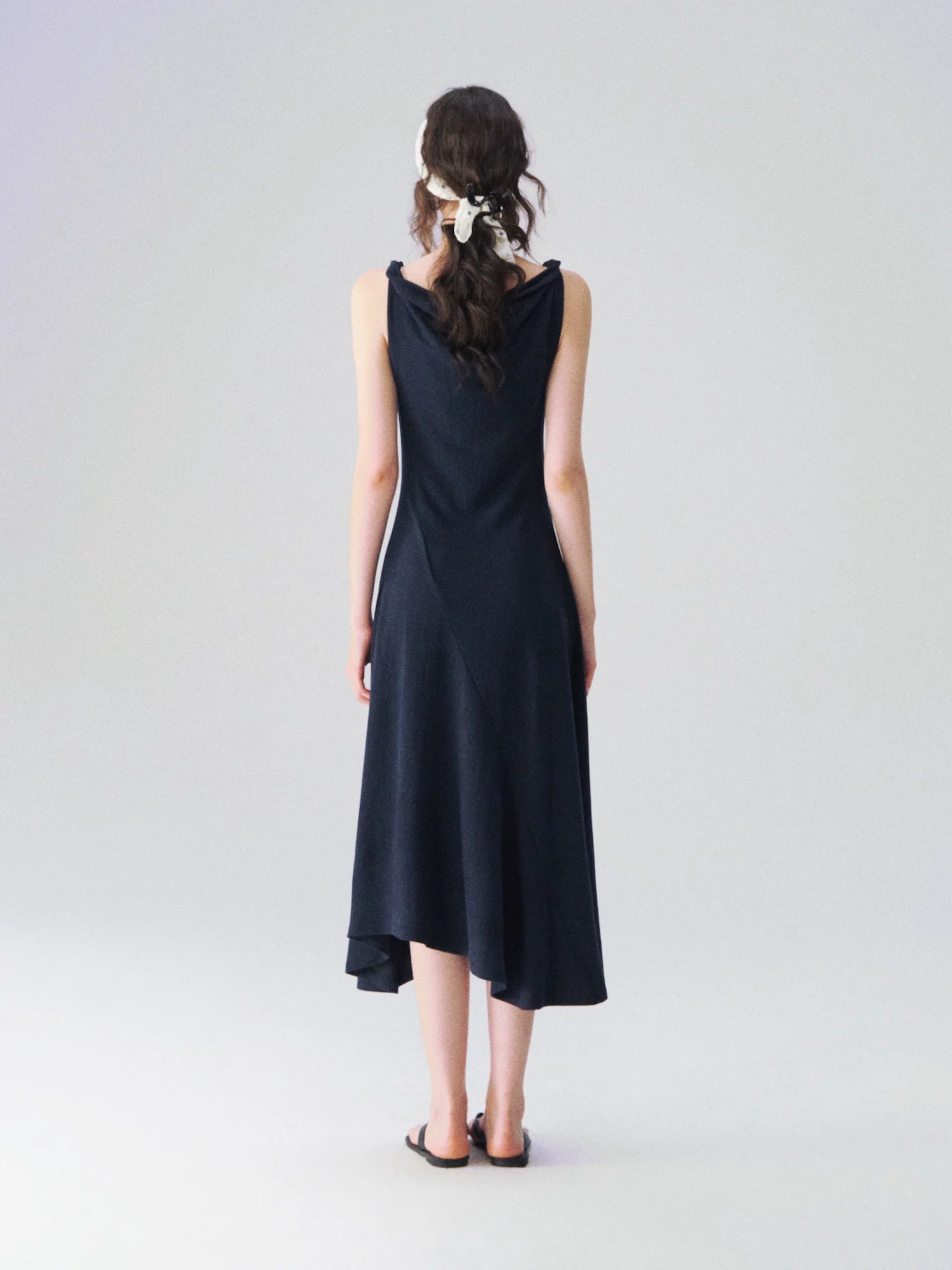 Twisted Strap Knit Midi Dress