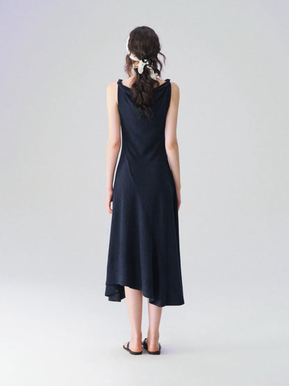 Twisted Strap Knit Midi Dress