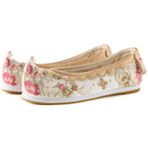 "Cat Bell" Embroidered Flat & Heels Shoes - CHINASQUAD