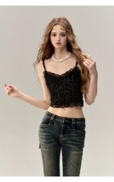 Velvet Lace Camisole - CHINASQUAD