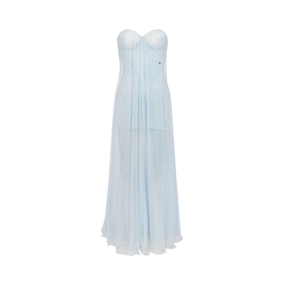 Thea Strapless Mesh Backless Dress