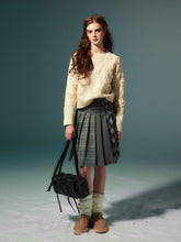 Beige Vintage Knitted Hollow-out Sweater - CHINASQUAD