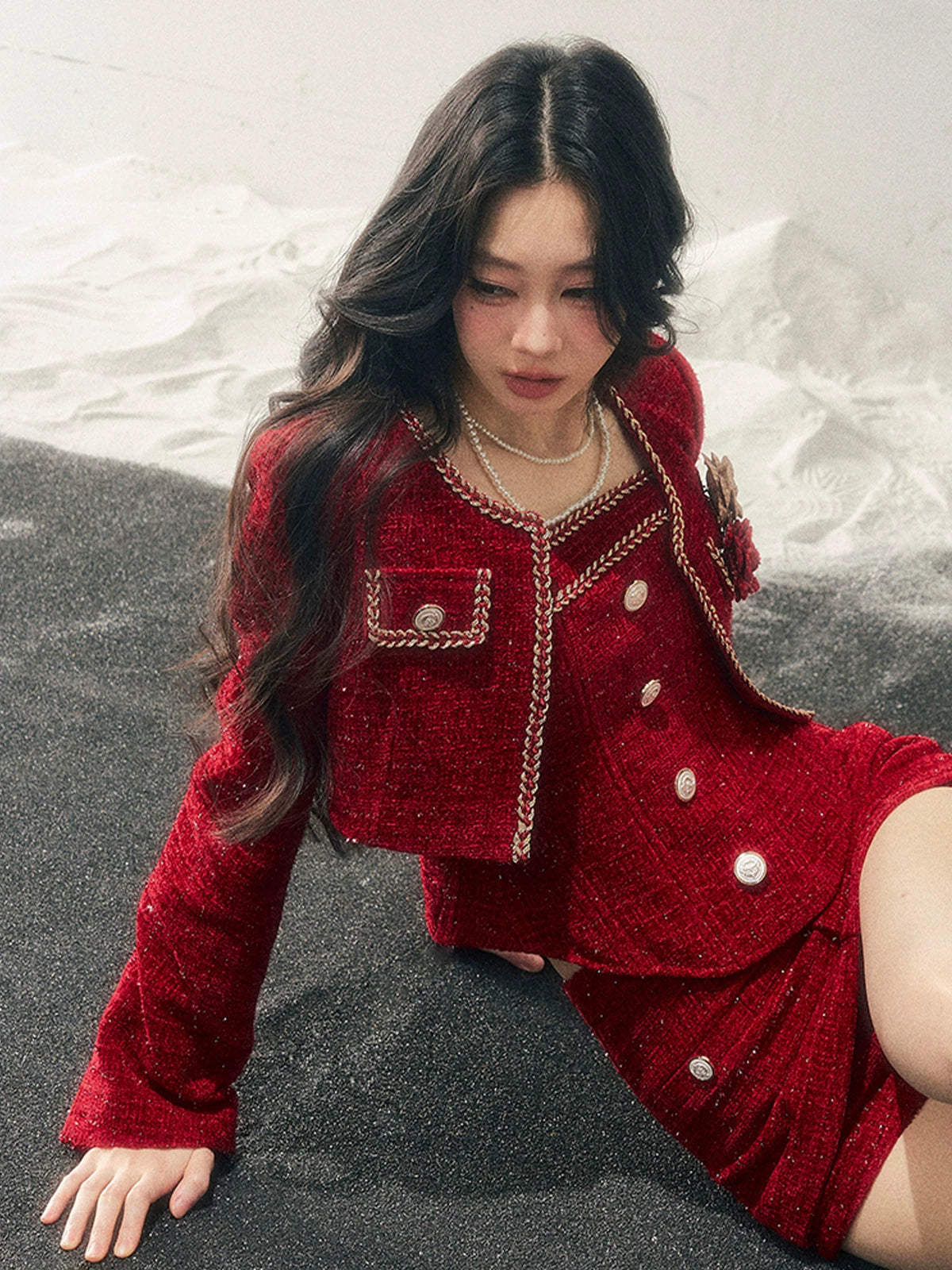 Tweed-Inspired Three-Piece Set