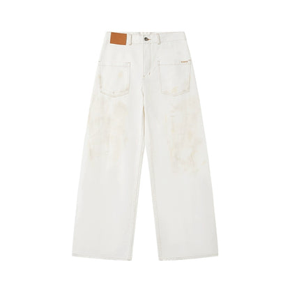 Polar Washed Twill Denim Wide-Leg Jeans