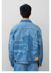 Kraftwerk Band Print Denim Jacket - CHINASQUAD