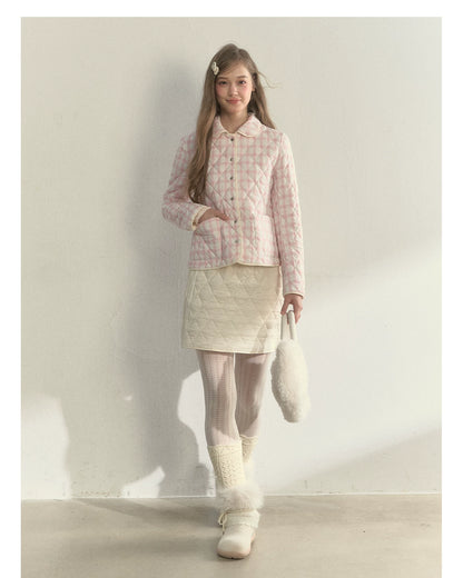 Reversible Quilted Doll Collar Jacket &amp; Skirt Set