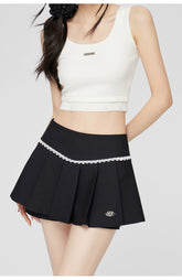 Lace-Paneled Skirt - CHINASQUAD