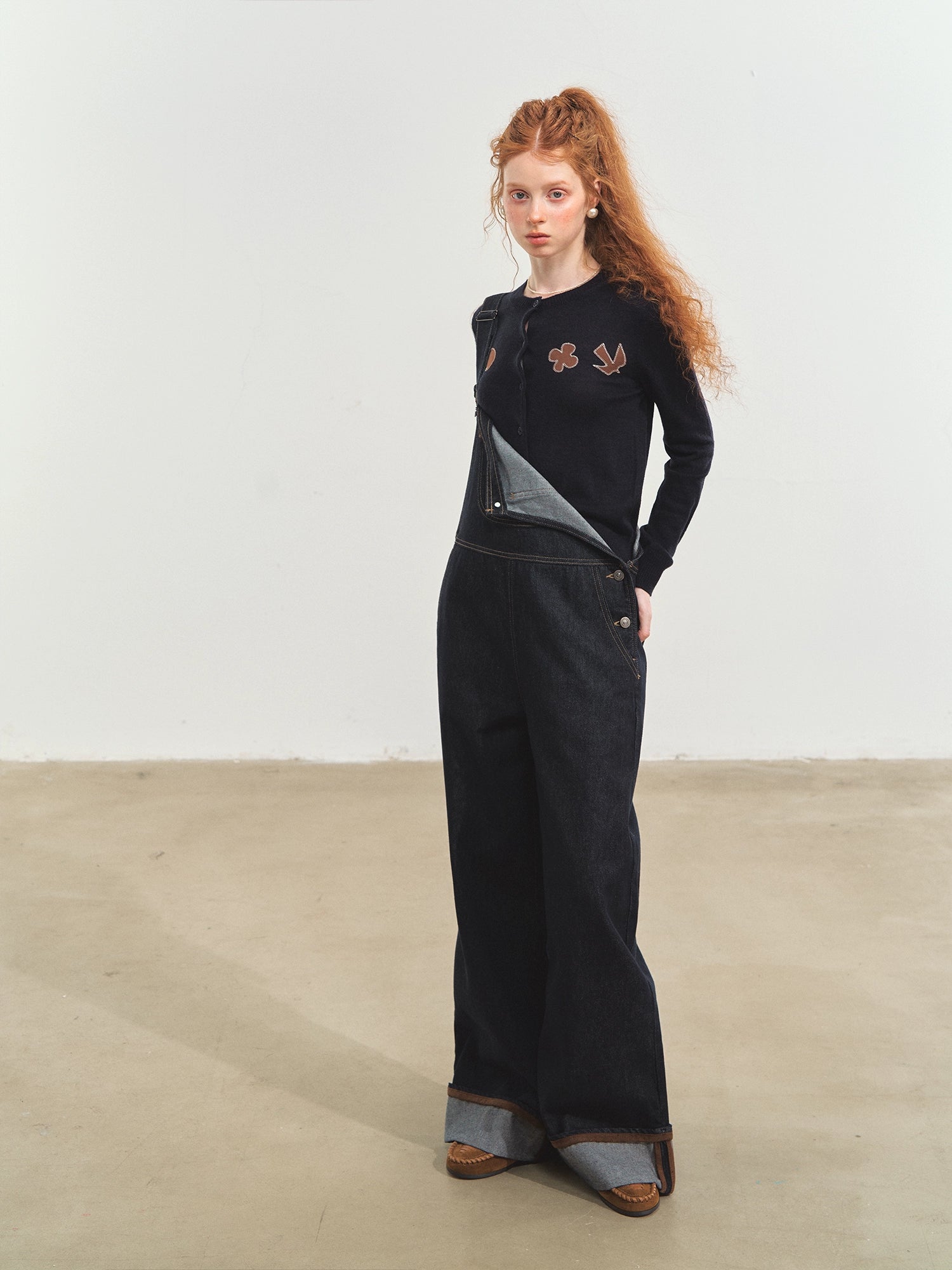 Raw Denim Cuffed Overalls - CHINASQUAD