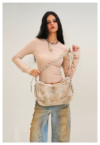 Wild Origin Washed Denim Shoulder Bag