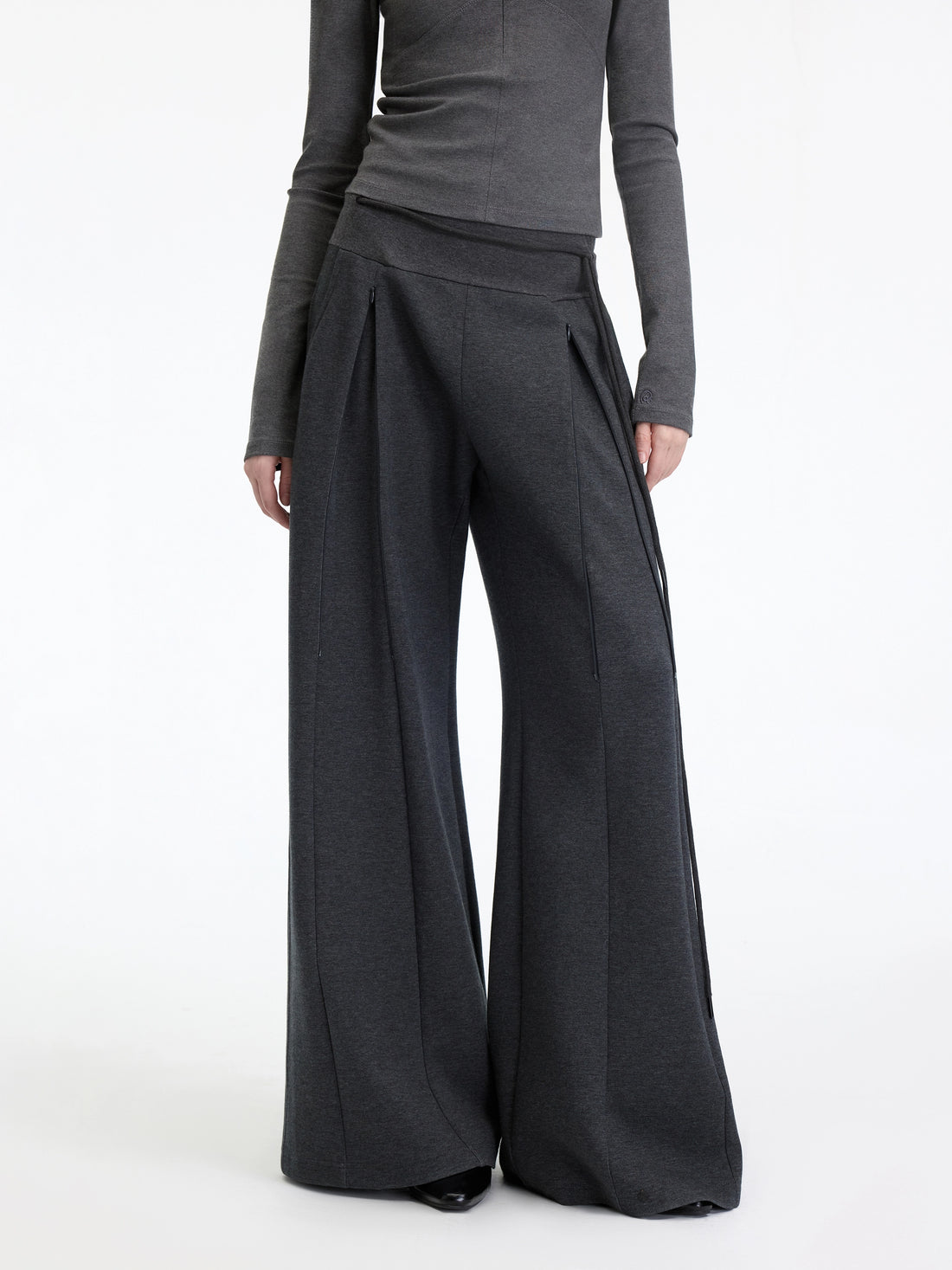 Antibacterial Lyocell Stretch Micro-Flare Pants