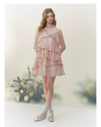 Pink Mist Tiered Ruffle Dress