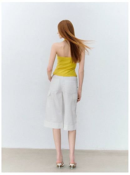 Dopamine Colorful Halter U-Neck Sleeveless Top