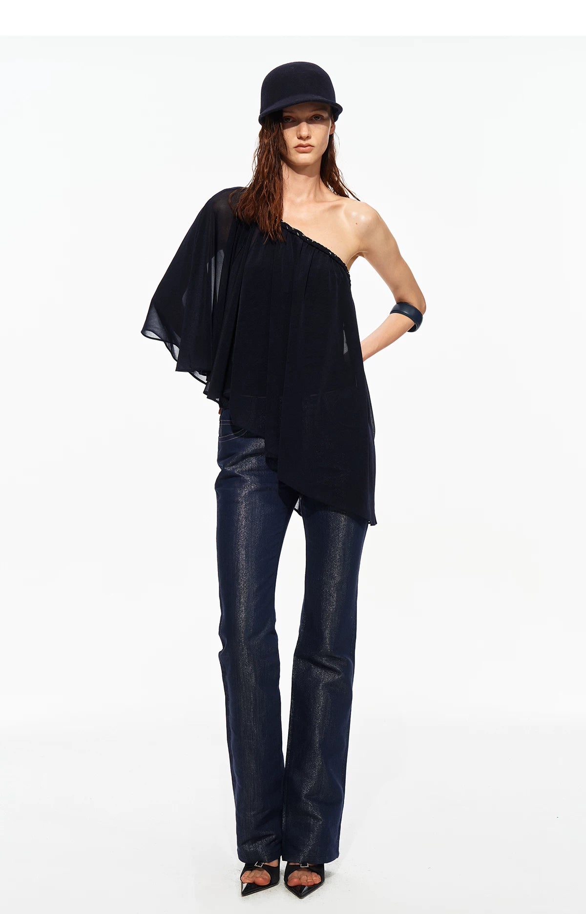 Pearl Sheen Flare Jeans