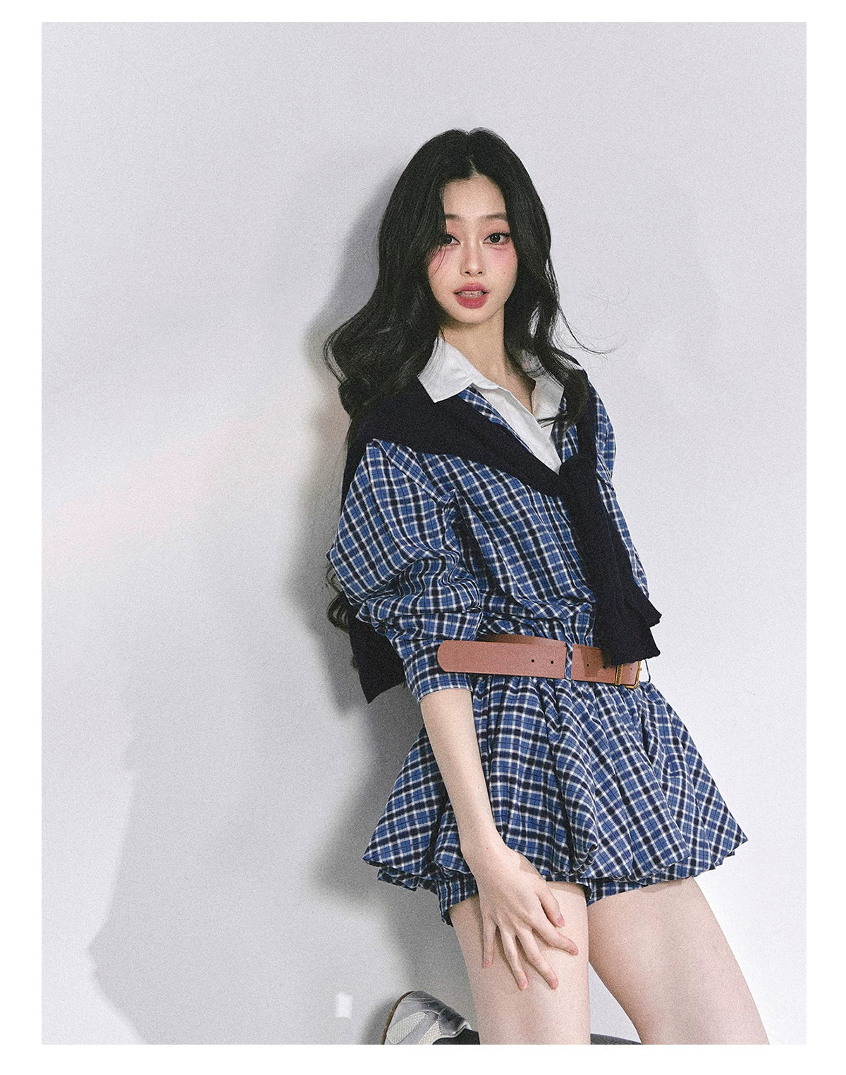 Hepburn-Style Bubble Hem Mini Dress