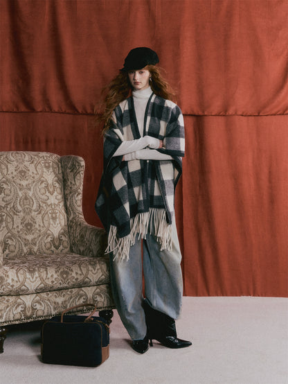 Wool Blend Turtleneck Slim-Fit Knit T-Shirt